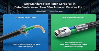 Hvorfor standard fiberpatch-ledninger fejler i datacentre - og hvordan 10m pansrede versioner løs...
