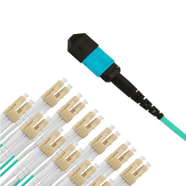 OFNR,Low Insertion Loss, Cable Diameter 3.5mm MPO Male To 12 LC Duplex 24 Fibers OS2 9/125 Singlemode